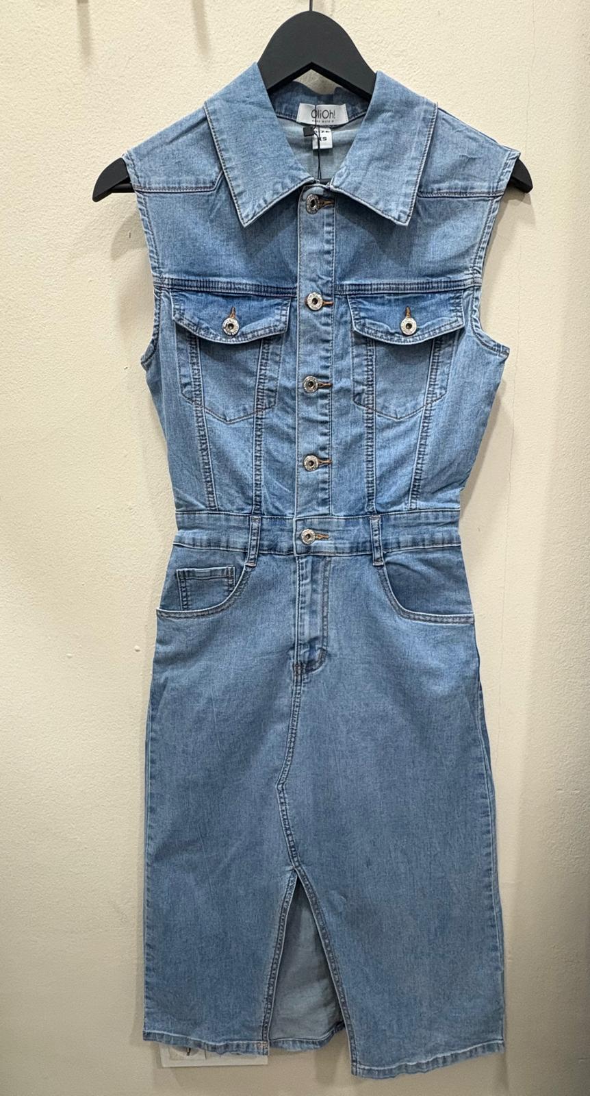 vestido vaquero sin mangas