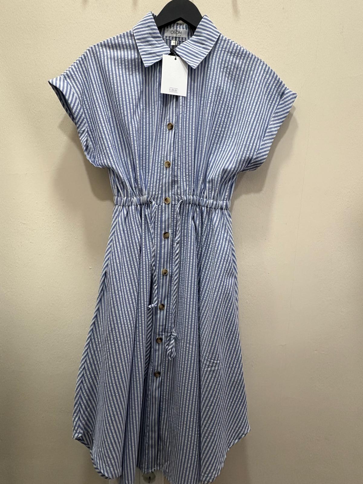 Vestido camisero a rayas