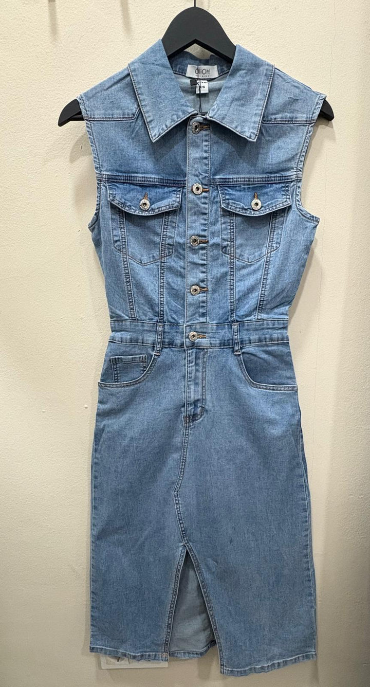vestido vaquero sin mangas