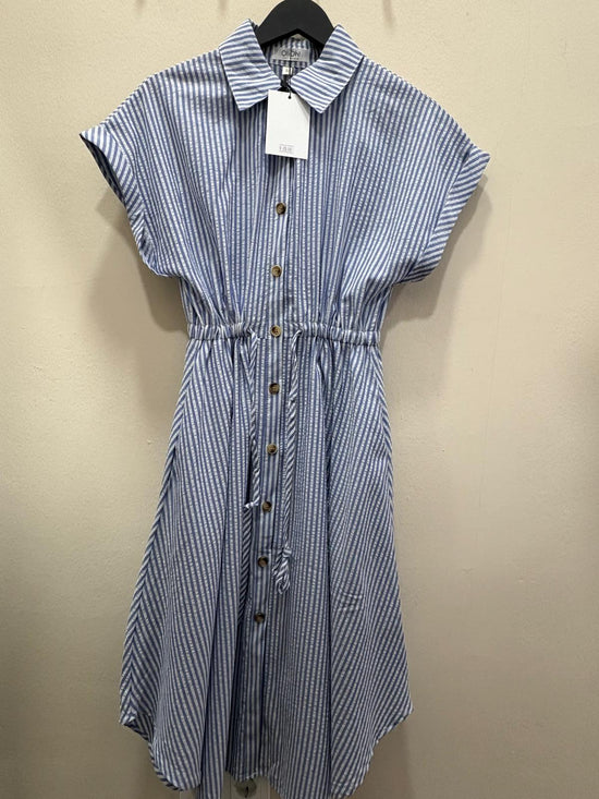 Vestido camisero a rayas
