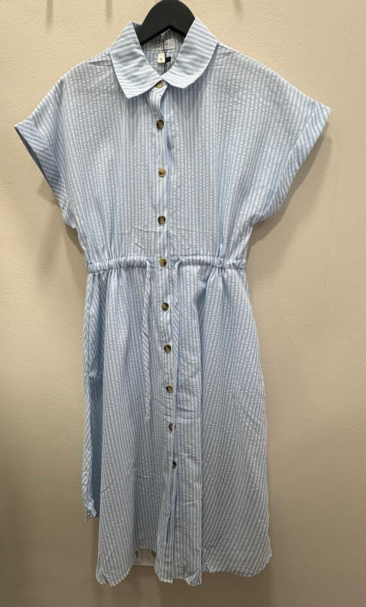 Vestido camisero a rayas