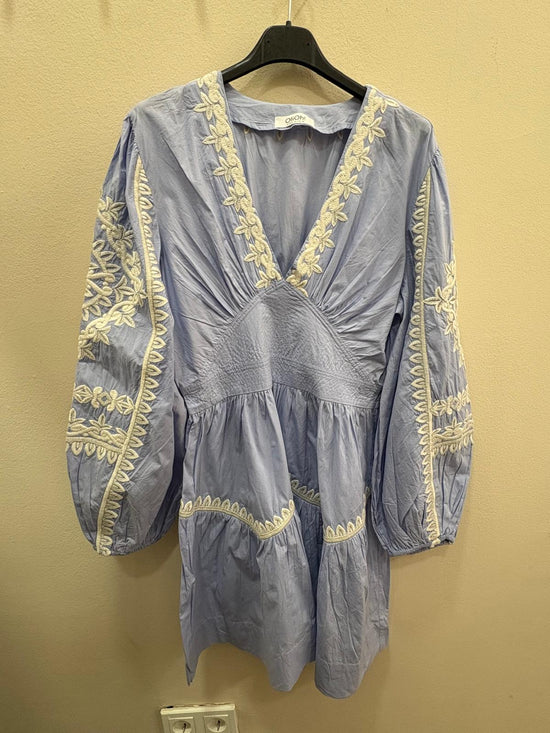 vestido azul india