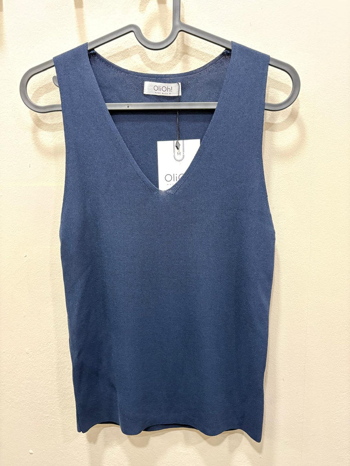 jersey cuello pico sin mangas