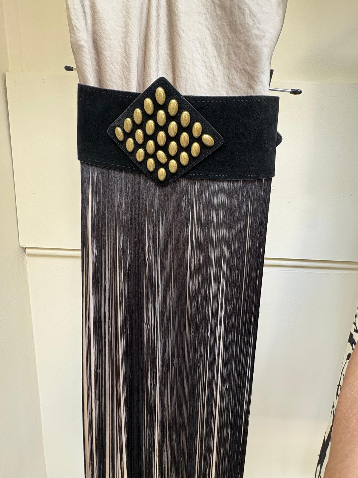 cinturon con tiras de seda