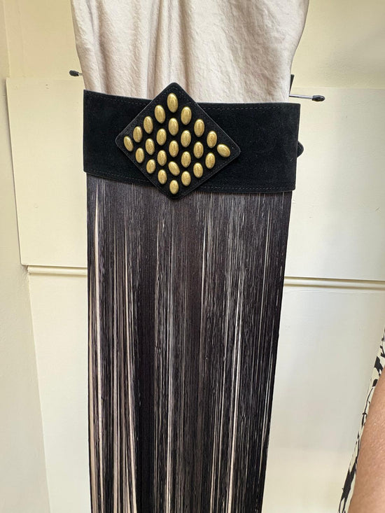 cinturon con tiras de seda