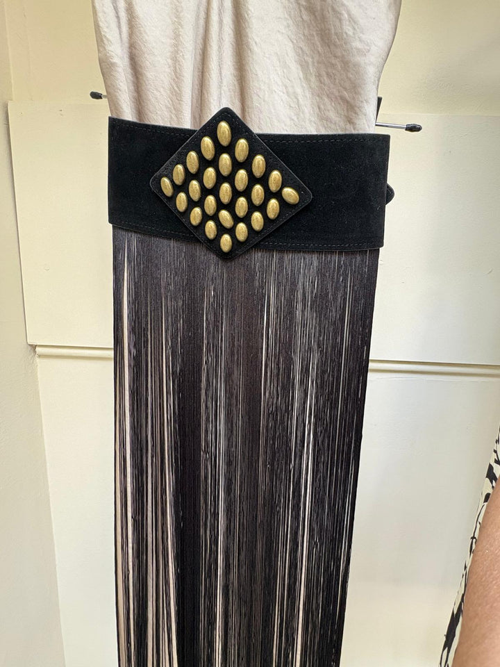 cinturon con tiras de seda
