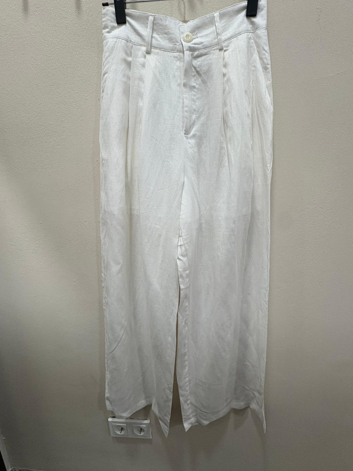 Pantalon blanco de lino