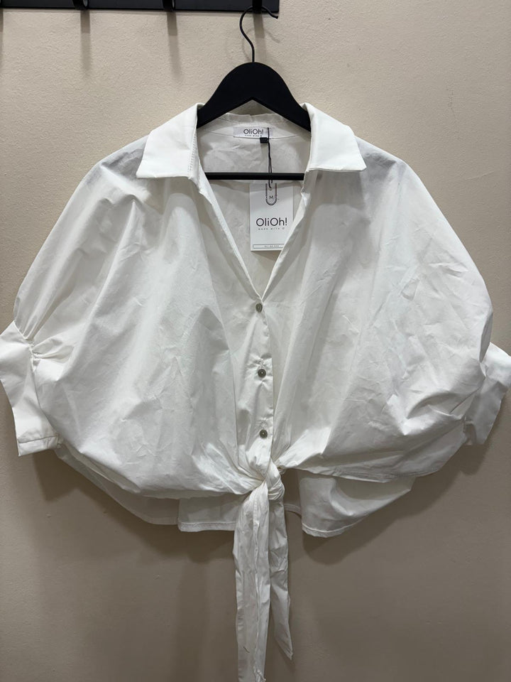 Camisa de algodón blanco
