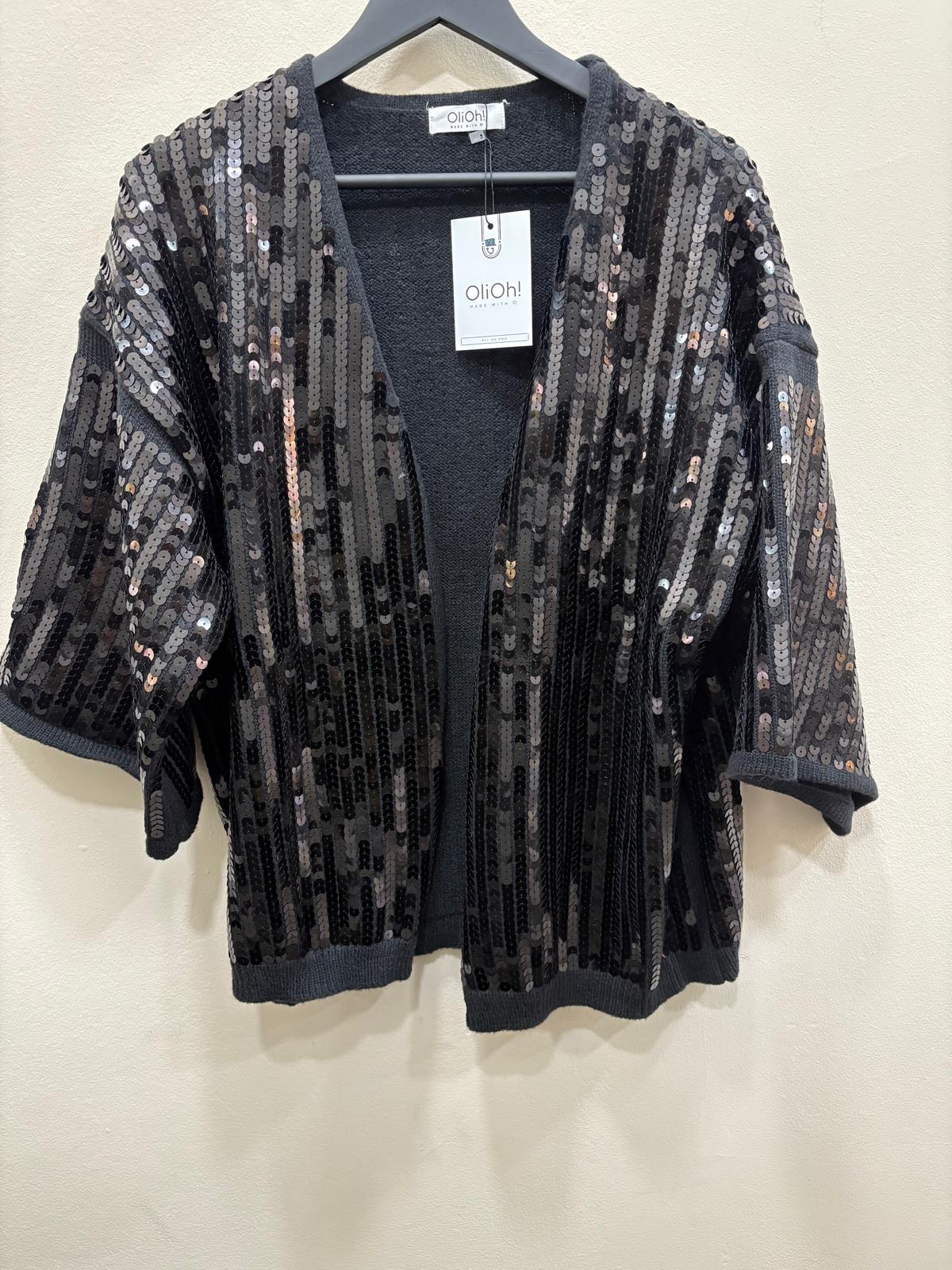 Cardigan Lentejuela Negra