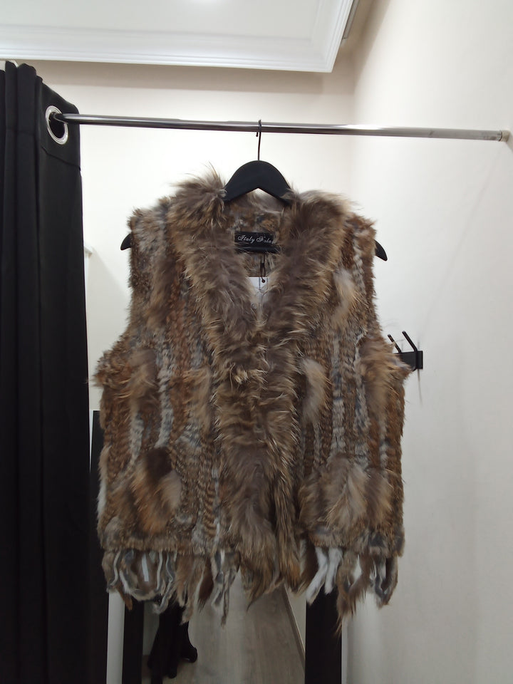 Chaleco piel natural