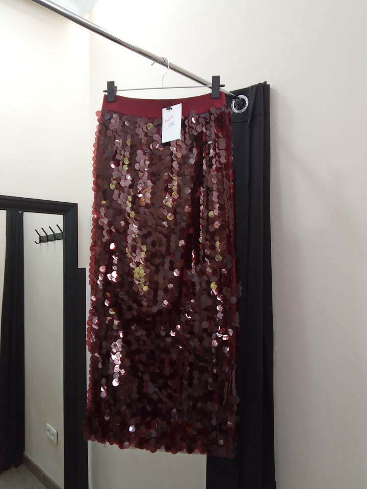 Conjunto Burdeos lentejuelas