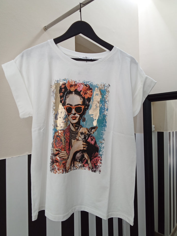 Camiseta Frida gafas